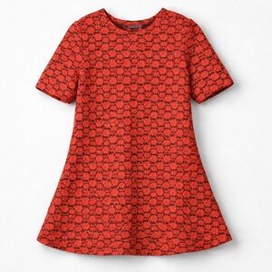 Isabel Garreton orange and gray lace dress size 2T short sleeve